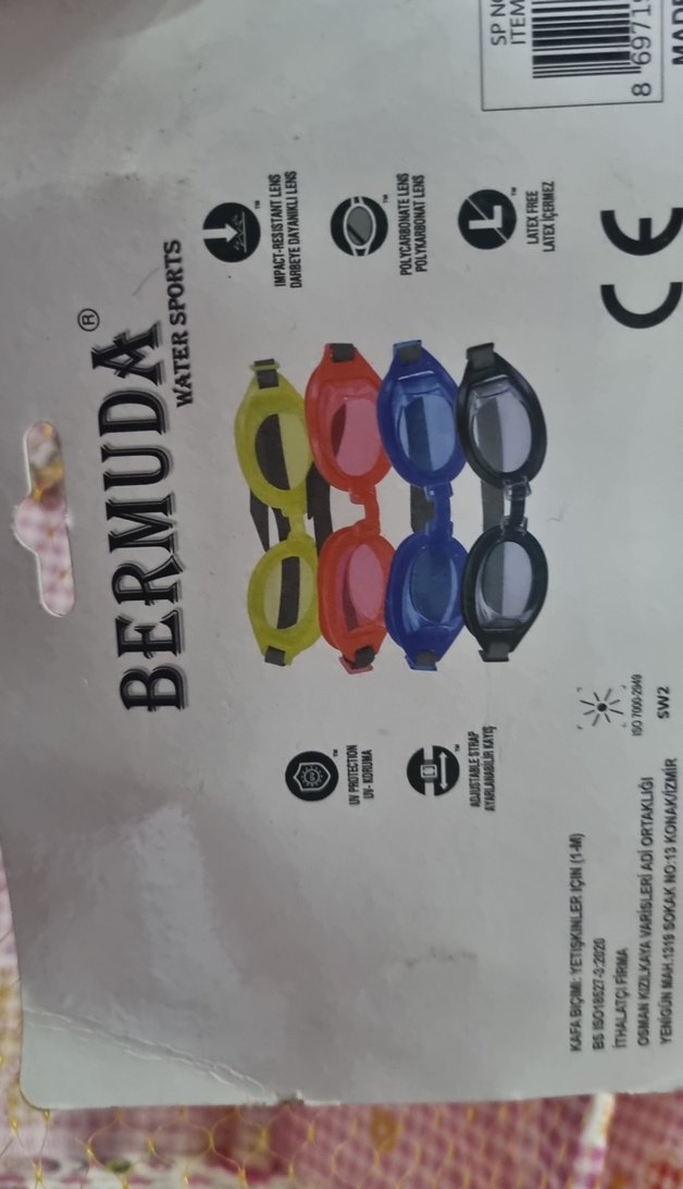 Mavi Bermuda Yüzücü Gözlüğü - Görsel 3