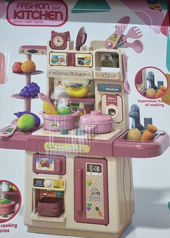 Renkli Pembe Mutfak Seti Eğitici Oyuncak