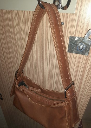Bej Deri Kadın Omuz Çantası