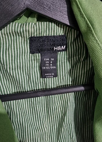 s Beden yeşil Renk H&M orijinal ceket