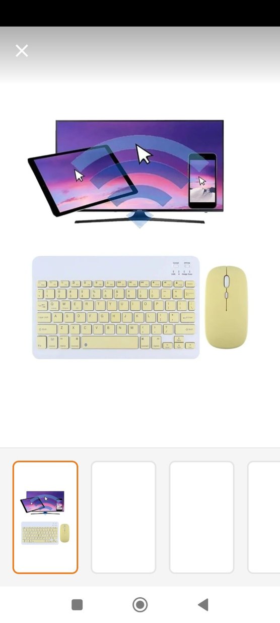 Sarı Kablosuz Klavye - Görsel 2