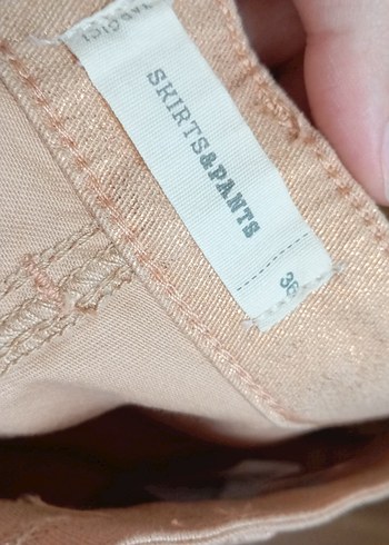 Yargıcı denim pantolon somon simli - Görsel 2