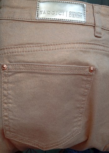 Yargıcı denim pantolon somon simli - Görsel 7