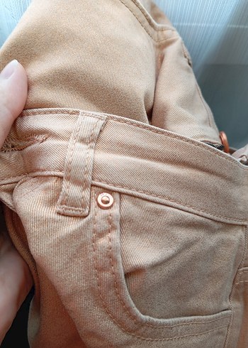 Yargıcı denim pantolon somon simli - Görsel 5