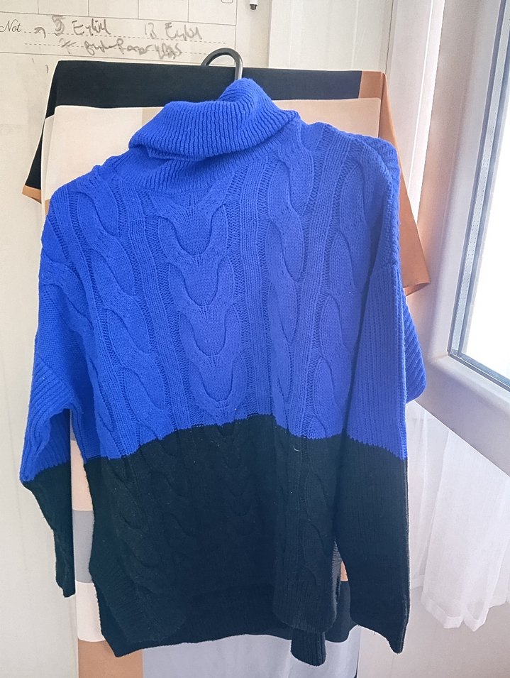 Milla Mavi Siyah Boğazlı Triko Kazak - Görsel 2