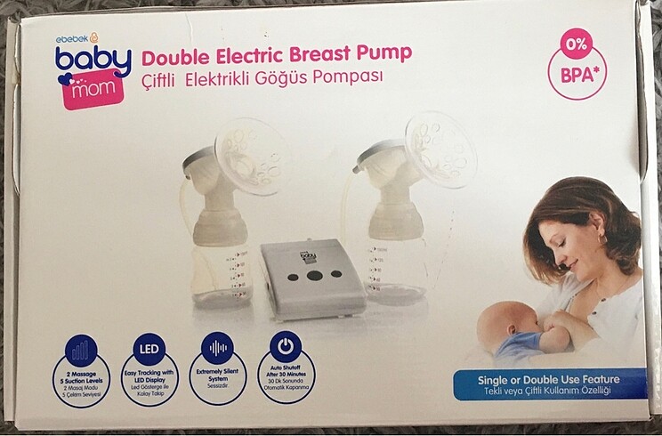 Baby mom çiftli elektrikli göğüs pompası