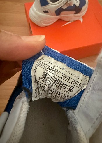 24 Beden Mavi Erkek Çocuk Spor Ayakkabı Velcro Kapatma