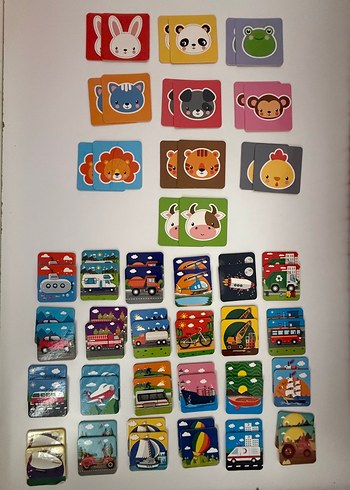 Beden Hayvan ve Araç Temalı Eşleştirme Kartları