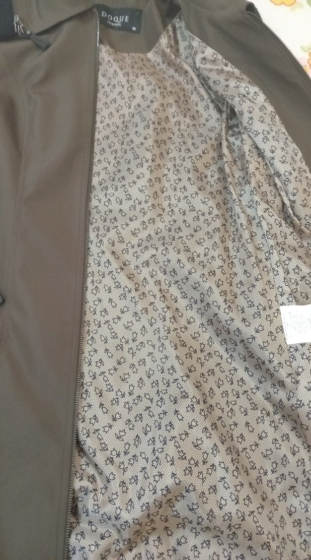 Kadın Uzun Kahverengi Fermuarlı Yağmurluk - Görsel 3