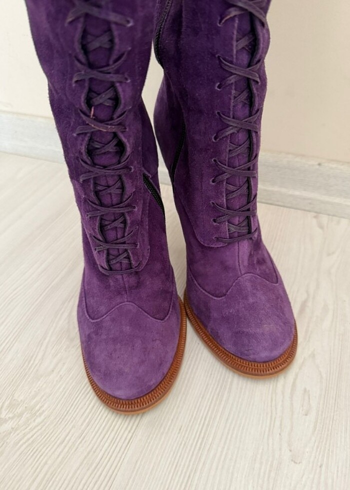 Hakiki süet çizme - Görsel 2