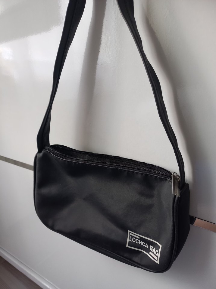 Siyah Minimalist Kadın Baget Çanta - Görsel 2