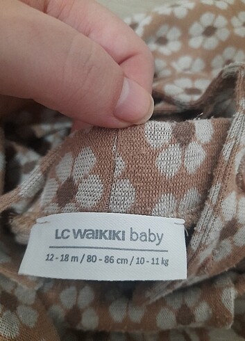 1 Yaş Beden kahverengi Renk Kız bebek tulum