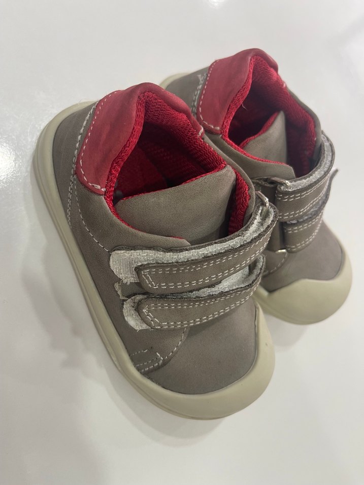 Gri Erkek Bebek İlk Adım Ayakkabısı Velcro - Görsel 2