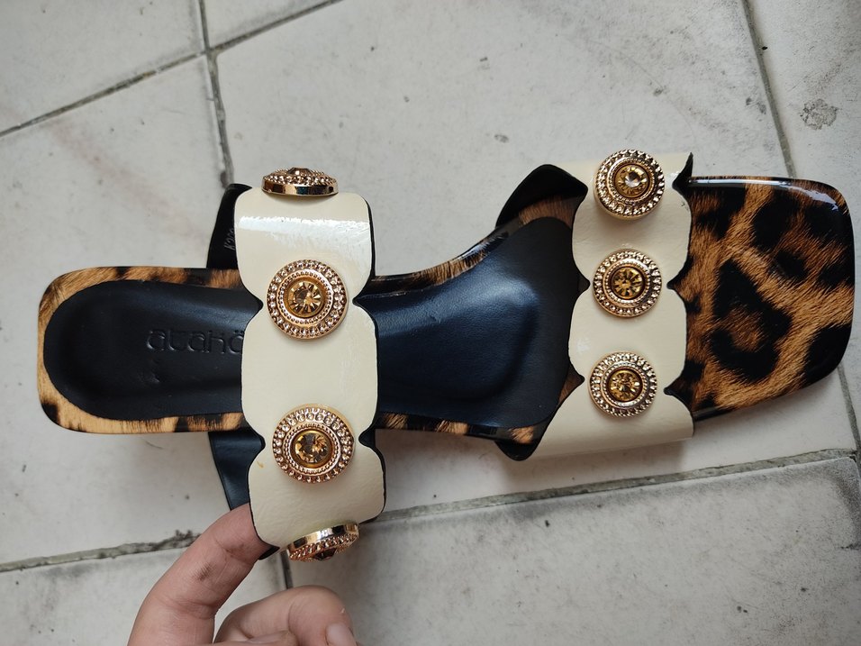 Beyaz Yılan Desenli Platform Topuklu Kadın Ayakkabı - Görsel 2