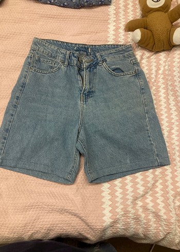 Kadın Loose Fit Mini Denim Şort