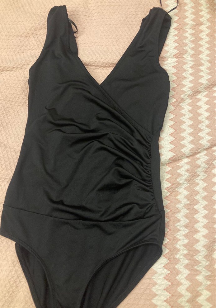 Siyah İnce Askılı Kadın Mayo budy - Görsel 2