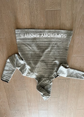 Superdry Gri Kapüşonlu Fermuarlı Kadın Sweatshirt - Görsel 3