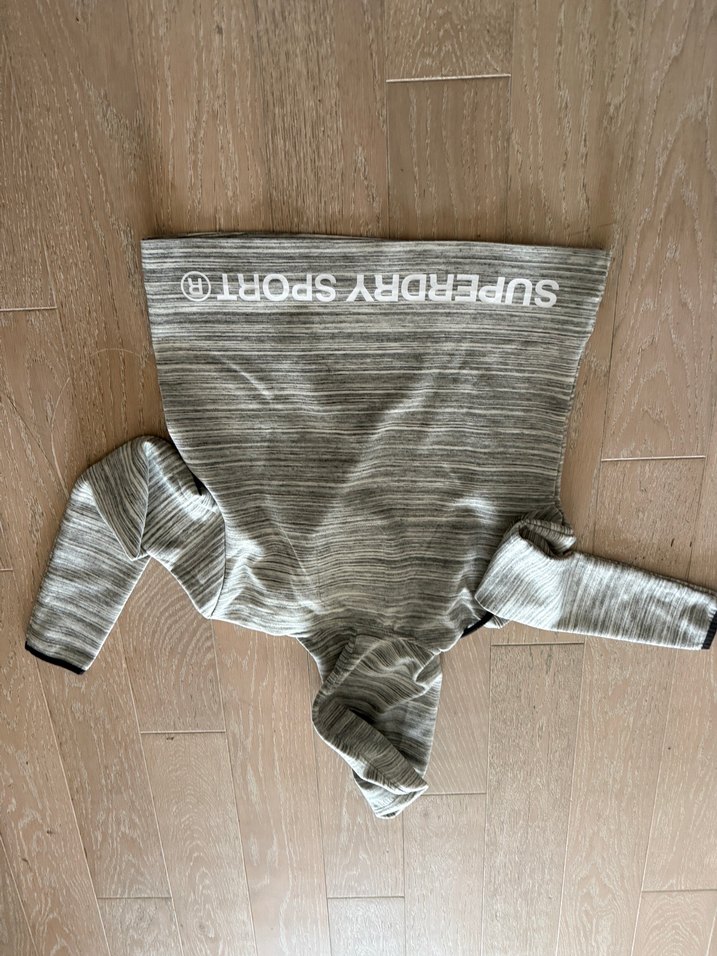 Superdry Gri Kapüşonlu Fermuarlı Kadın Sweatshirt - Görsel 3