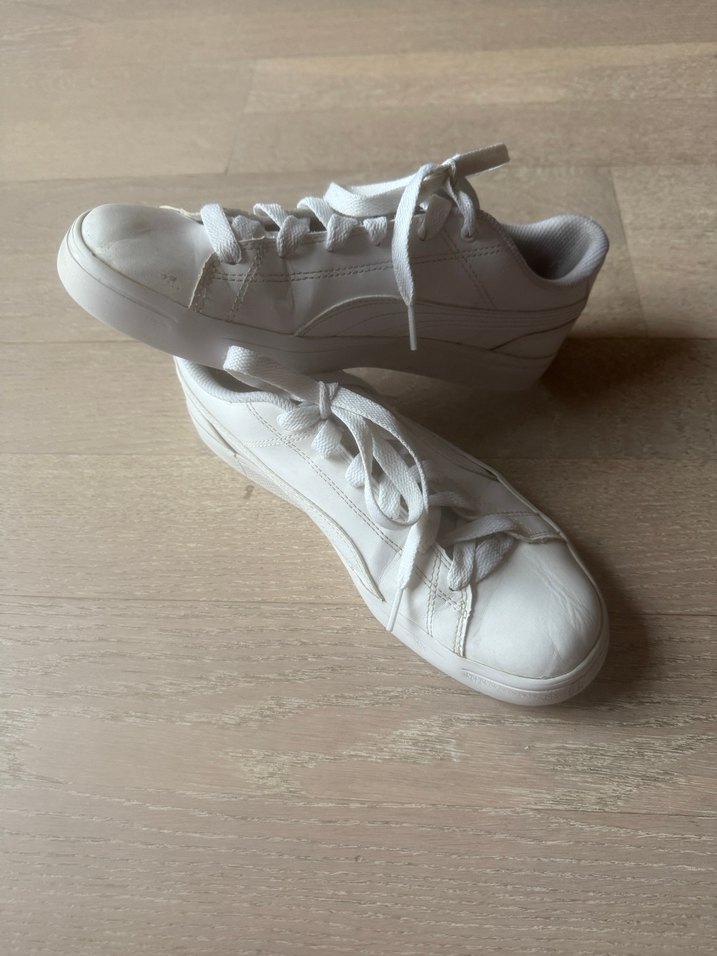 Orjinal Puma Beyaz Kadın Spor Ayakkabı Yüksek Tabanlı - Görsel 3