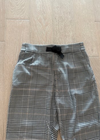 Hm Gri Ekoseli Kadın Kumaş Pantolon - Görsel 3