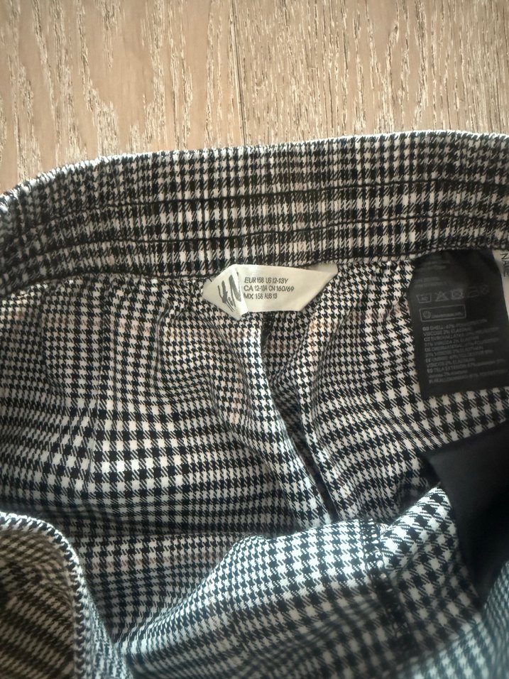 Hm Gri Ekoseli Kadın Kumaş Pantolon - Görsel 4