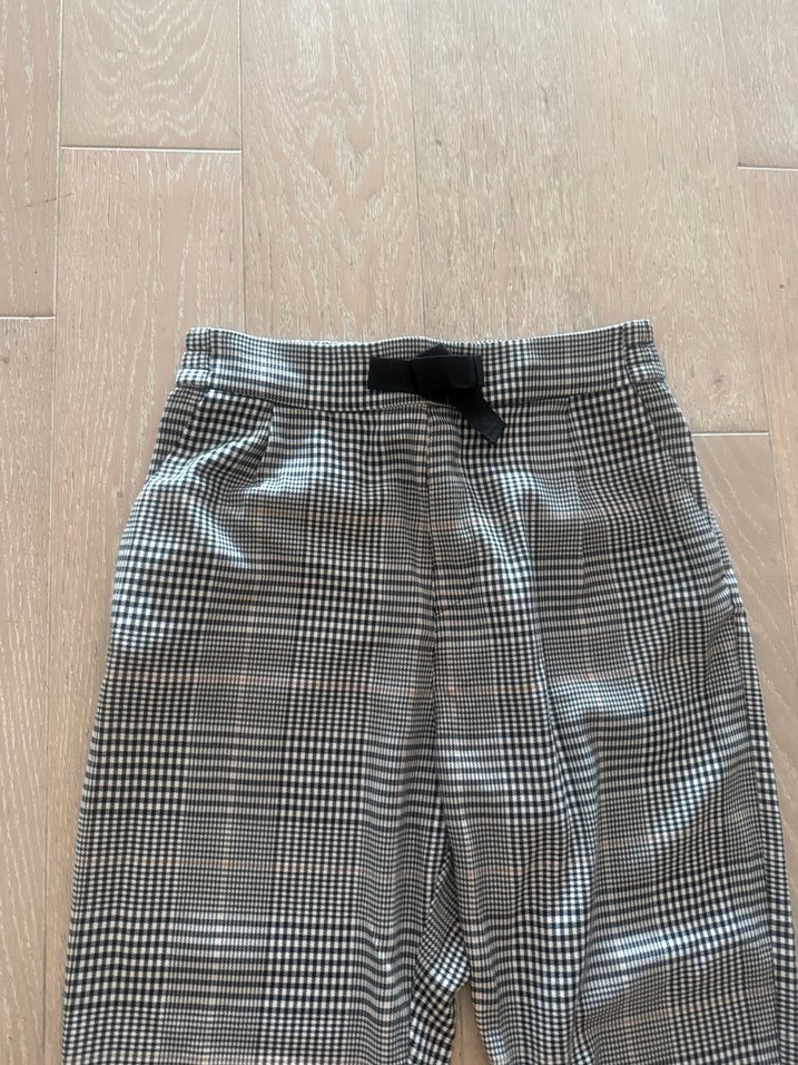 Hm Gri Ekoseli Kadın Kumaş Pantolon - Görsel 3