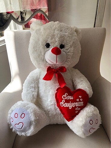 Peluş Ayı Seni Seviyorum Kalpli 50cm