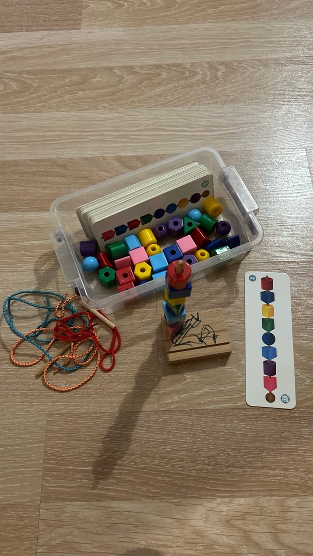 Renkli Ahşap Geometrik Dizme Oyuncağı - Görsel 2