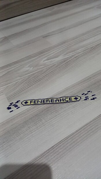 El örgüsü fenerbahce yazılı boncuk tesbihi