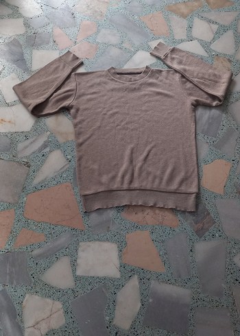 Zara Bej Keten Erkek Sweatshirt Erkek kazağı