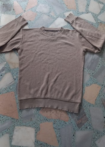 Bej Keten Erkek Sweatshirt Erkek kazağı