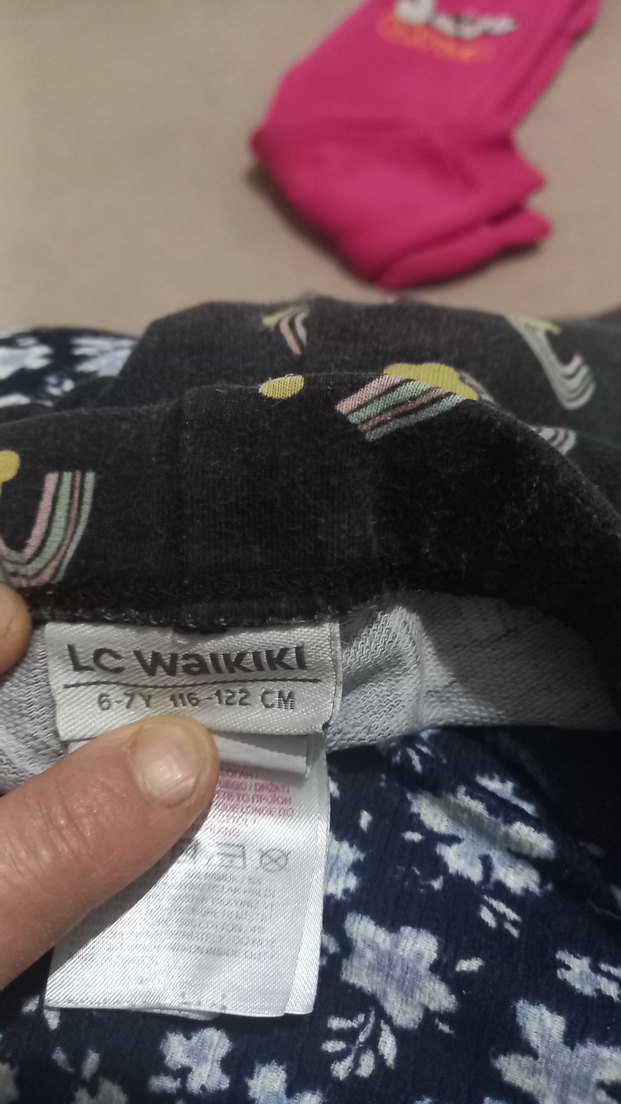 Kız Çocuk Gri Baskılı Streetwear Tayt çocuk pijaması - Görsel 4