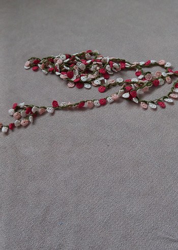 Renkli Nakışlı Dantel Kadın El Zinciri yazma oyası yazma oyası - Görsel 2