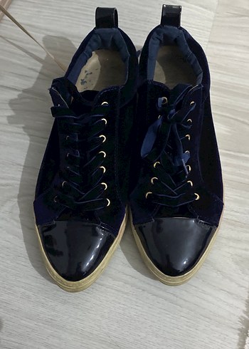 Bayan  İçin Mavi Bağcıklı Sokak Stili - Görsel 2