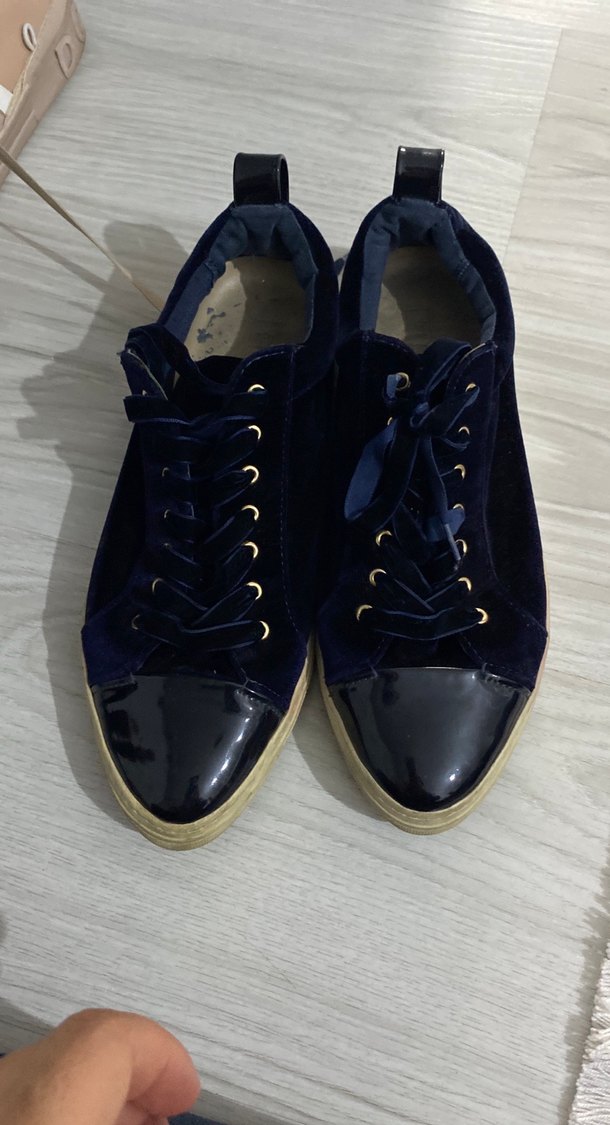 Bayan  İçin Mavi Bağcıklı Sokak Stili - Görsel 2