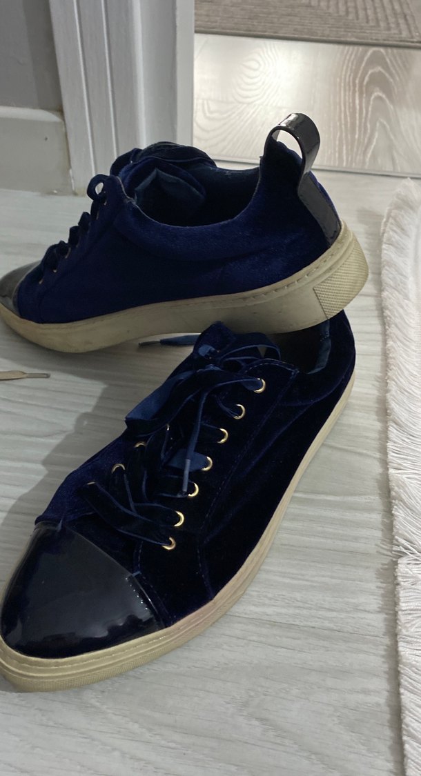 Bayan  İçin Mavi Bağcıklı Sokak Stili - Görsel 3