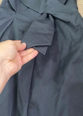 Siyah askısız hafif balon elbise - Görsel 3