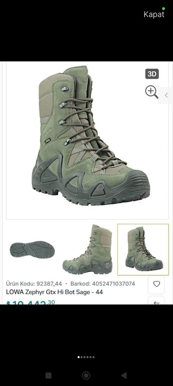 Kamuflaj Desenli Bağcıklı Erkek Bot - Görsel 3