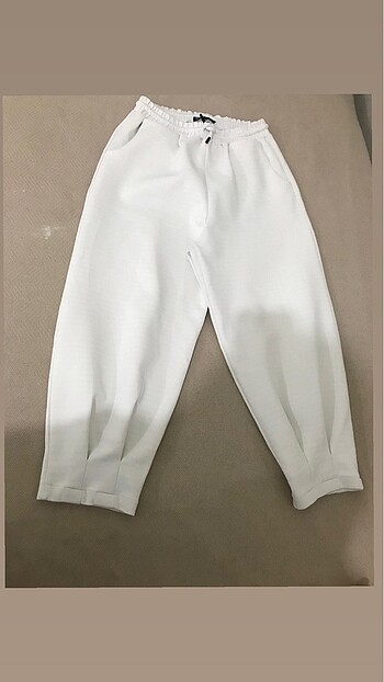 Beyaz scuba pantolon
