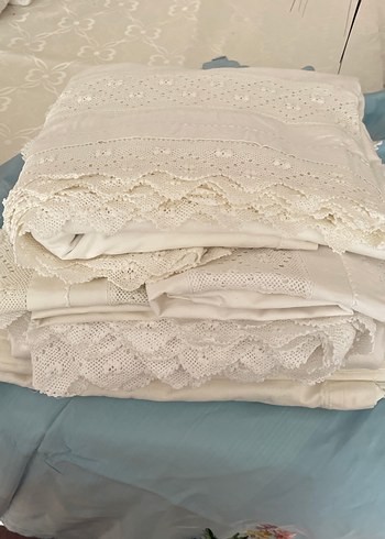 Dantel çarşaf nevresim ve iki adet yastık kılıfı - Görsel 19