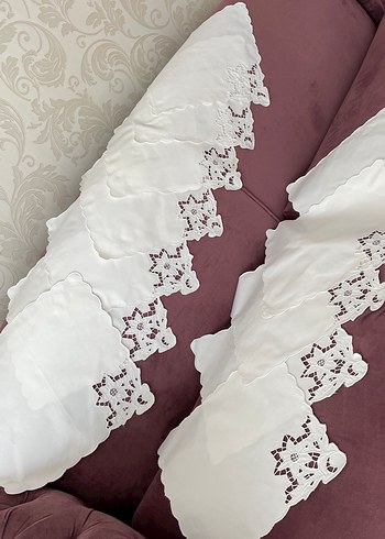 12 parça Delik işi masa örtüsü takım - Görsel 9