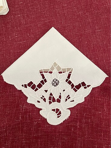 12 parça Delik işi masa örtüsü takım - Görsel 6