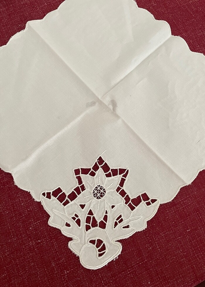 12 parça Delik işi  masa örtüsü takım - Görsel 5