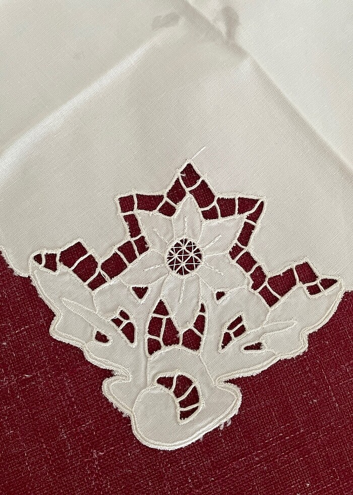 12 parça Delik işi  masa örtüsü takım - Görsel 3