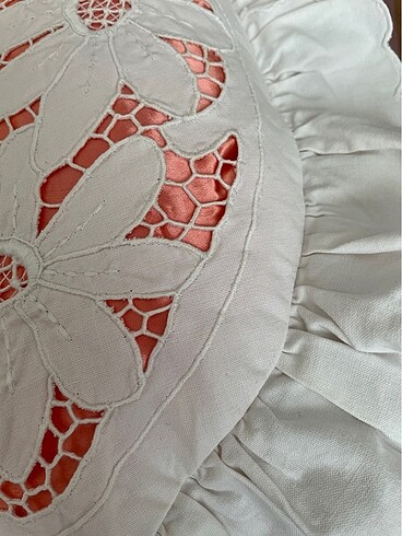 4 adet Delik işi/ Beyaz işi kırlent - Görsel 4