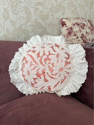 4 adet Delik işi/ Beyaz işi kırlent - Görsel 8