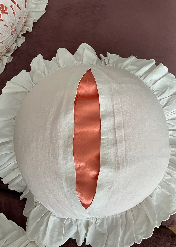 4 adet Delik işi/ Beyaz işi kırlent - Görsel 2