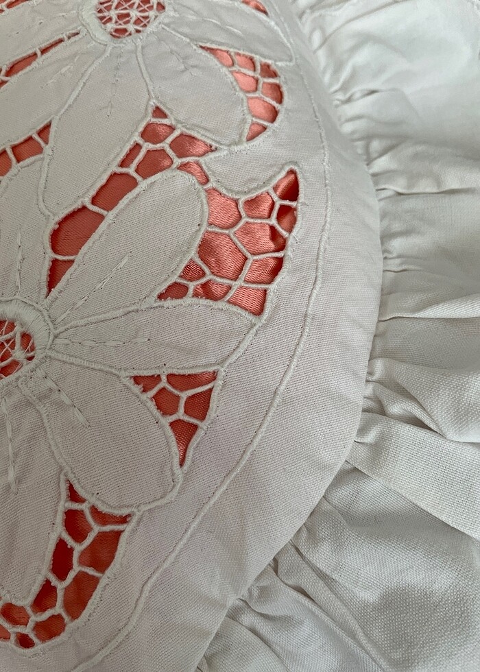 4 adet Delik işi/ Beyaz işi kırlent - Görsel 4