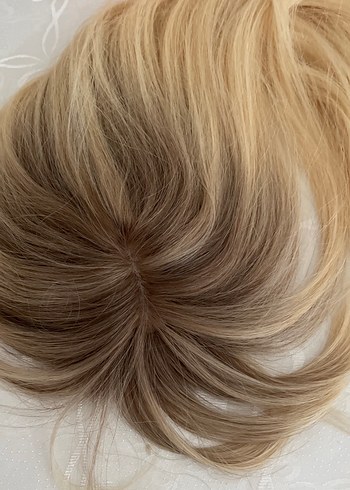 Platin renk gerçek saç peruk - Görsel 9