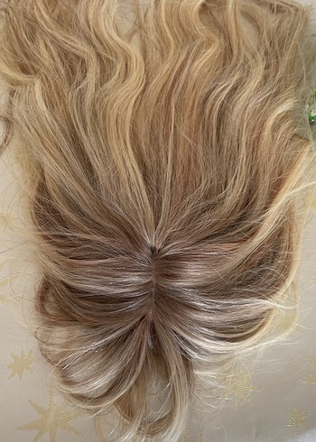 Platin renk gerçek saç peruk - Görsel 19